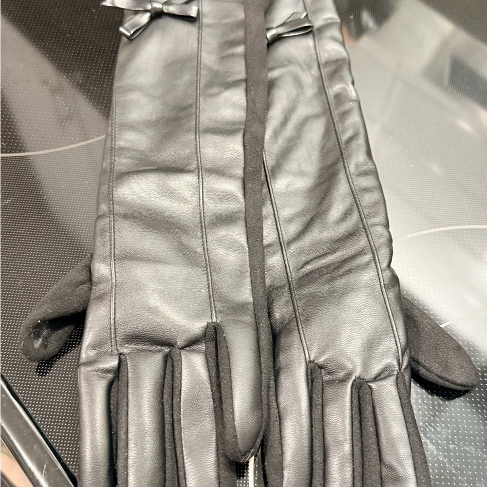 Francesca's Collections Black Full Arm Length Black Gloves NWT